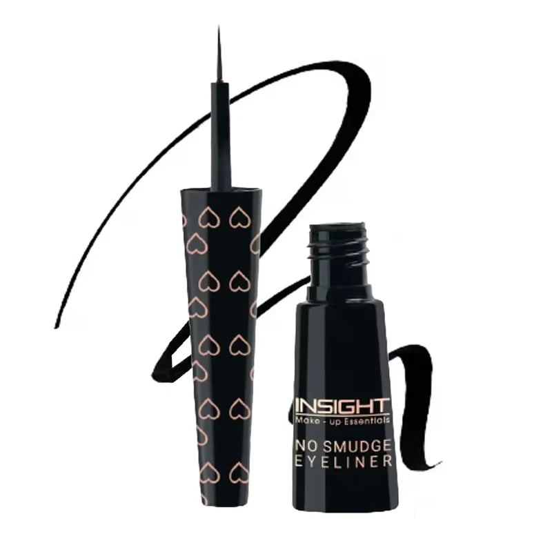 INSIGHT No Smudge Eyeliner - Black | Intense Matte Finish | Quick Drying |Smooth Application | Waterproof | Smudgeproof - 4 ml