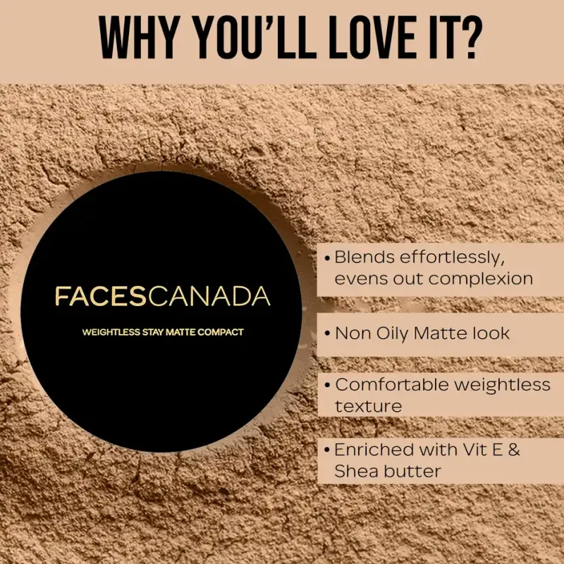 Faces Canada Compact Powder - Ivory | Blends Effortlessly - 9 g