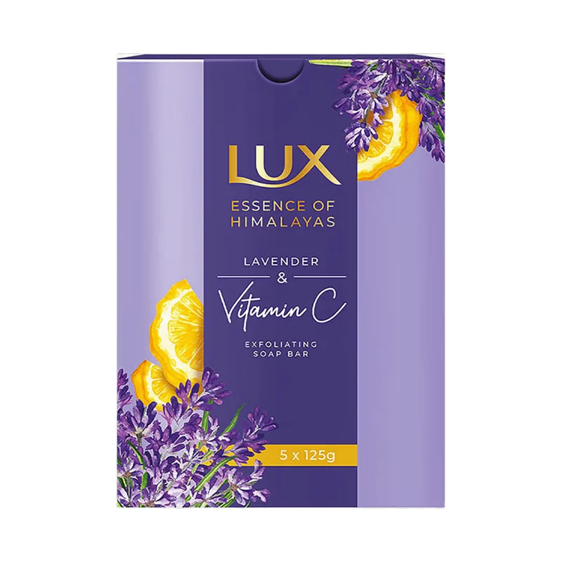 LUX Lavender & Vitamin C Exfoliating Soap - 125 GM
