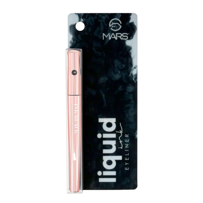 MARS Ink Black Liquid Pen Eyeliner | Smudge Proof & Waterproof Eye liner | Long Lasting Matte Finish | Ultra Fine Tip (1ml) (Black)