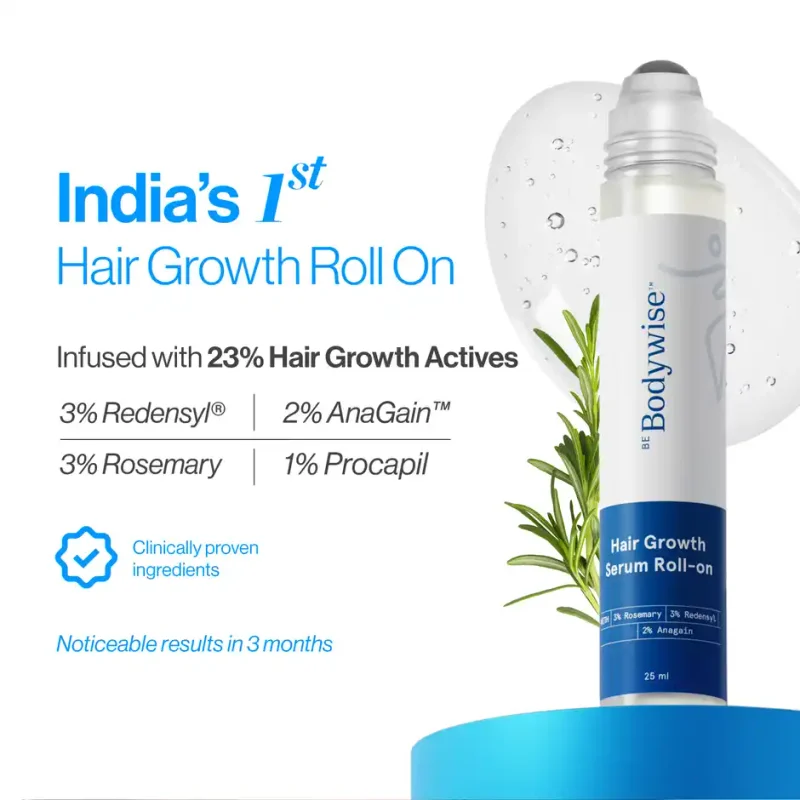 Be Bodywise 3% Rosemary Hair Growth Serum Roll-On - 25 ml