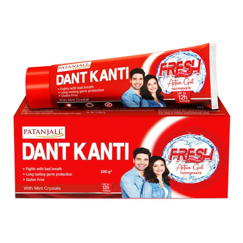 Patanjali Dant Kanti Fresh Active Gel Toothpaste - 100 GM