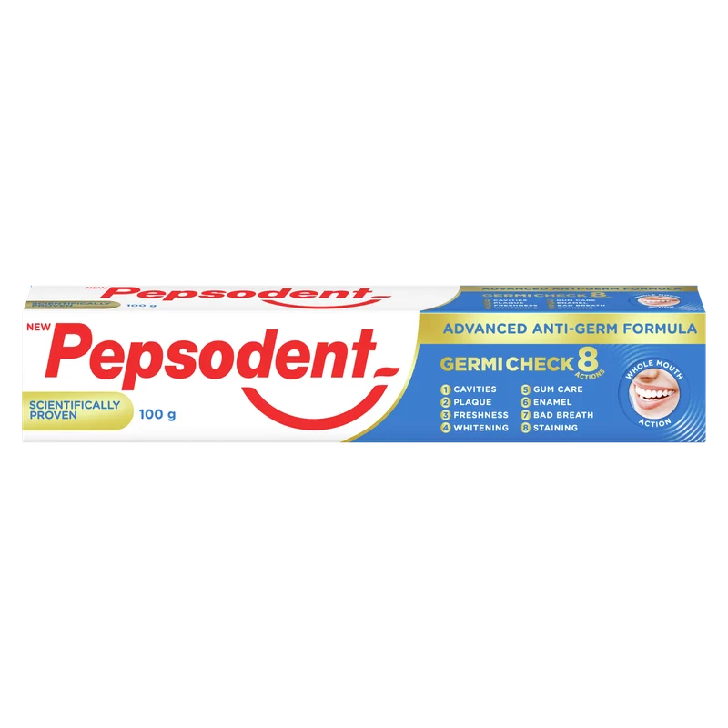 Pepsodent Germicheck (Germicheck 8 Actions / Anti-Cavity) - 100 GM