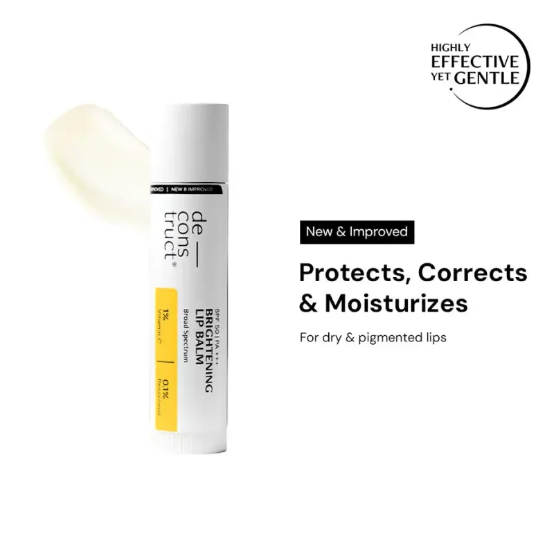 Deconstruct Brightening Lip Balm SPF 50 | Vitamin C & Resorcinol | Moisturizes & Brightens - 4 g