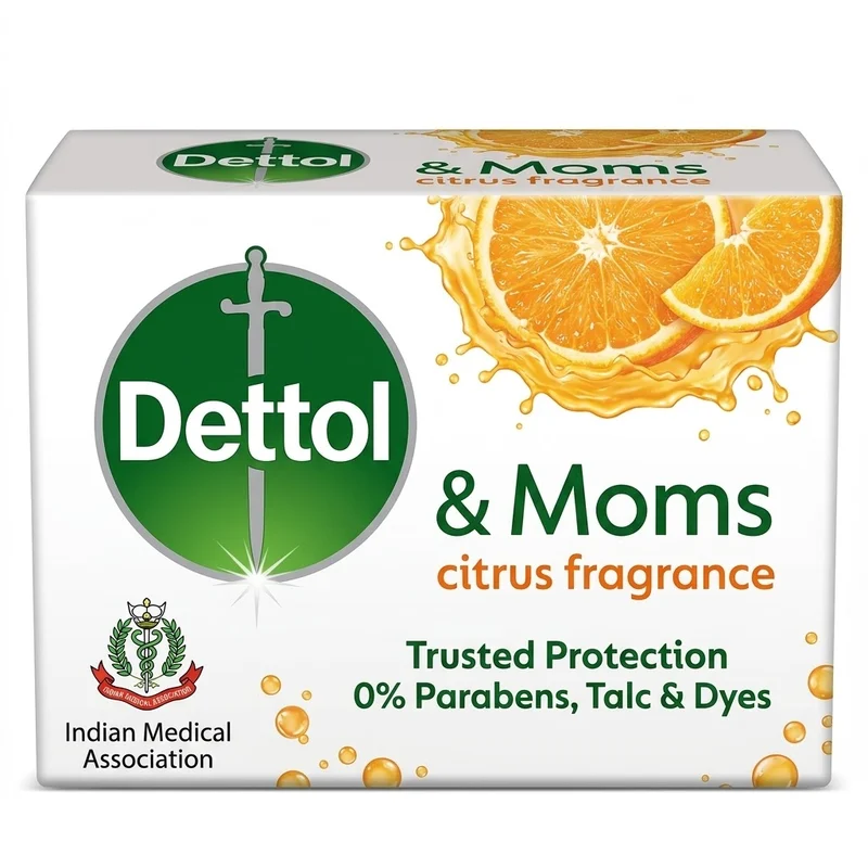 Dettol & Moms Citrus Bar Soap - 75 GM