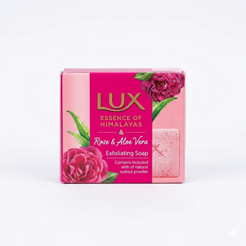 LUX Rose & Aloe Vera Exfoliating Soap - 125 GM