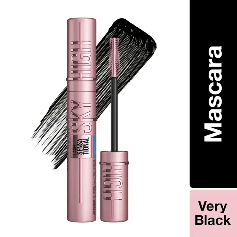 Maybelline New York Lash Sensational Sky High Mascara, 802 Very Black, Lengthening & Waterproof - 6 ml