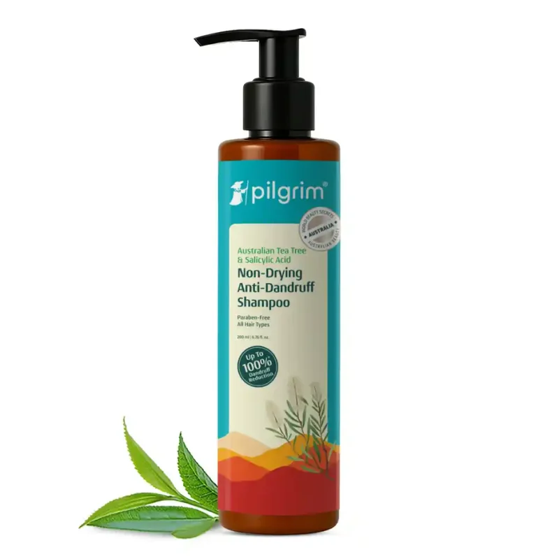 Pilgrim Tea Tree Non-Drying Anti-Dandruff Shampoo Helps remove Dandruff for Men & Women -  200 ml